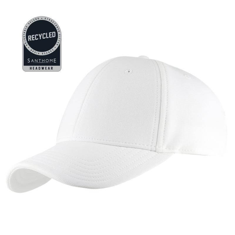 TITAN -  Recycled 6 Panel Adjustable Cap - White