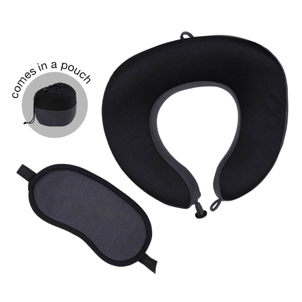 ZABARI -  Travel Set (Pillow and Eyemask in Pouch)