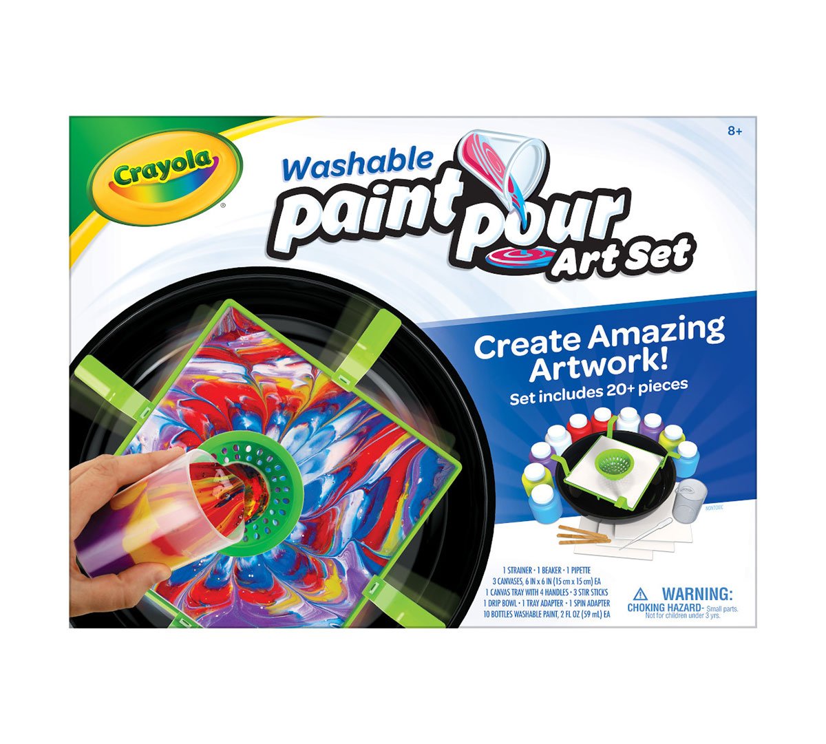 Crayola Paint Pour Art Washable Paint Set, Toys, 21 Pcs