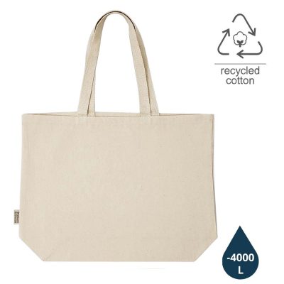 BORKUM - GRS-certified Recycled Cotton Beach _ Shopping Bag - Natural